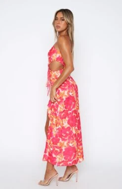 Full Of Charm Maxi Dress Hot Pink Floral -Dresses Sales 05.01.221593