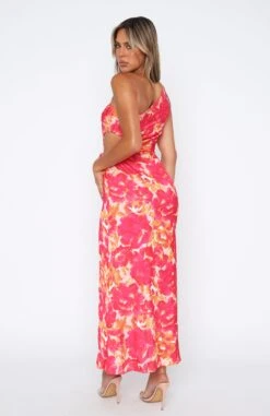 Full Of Charm Maxi Dress Hot Pink Floral -Dresses Sales 05.01.221607