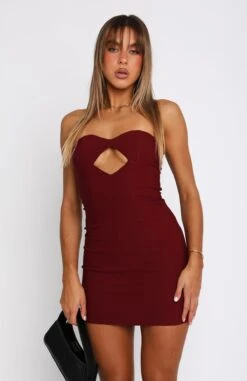 Switch Over Strapless Mini Dress Wine -Dresses Sales 05.04.2324219