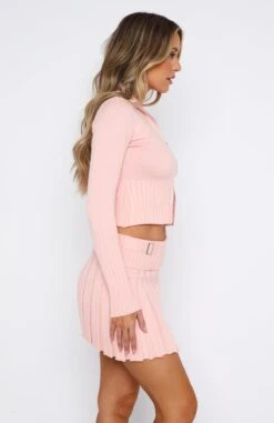 Later Than Before Long Sleeve Crop Baby Pink -Dresses Sales 08.06.2331903