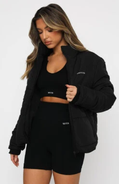 Not Giving In Puffer Jacket Black -Dresses Sales 09.07.21 905