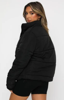 Not Giving In Puffer Jacket Black -Dresses Sales 09.07.21 915