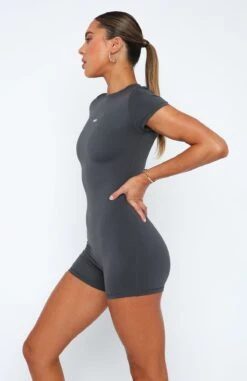 Live For The Weekend Playsuit Charcoal -Dresses Sales 11.05.2319365