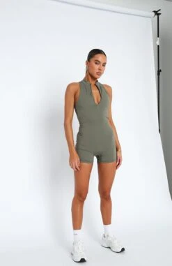 Better Than Good Playsuit Khaki -Dresses Sales 11.05.2319583