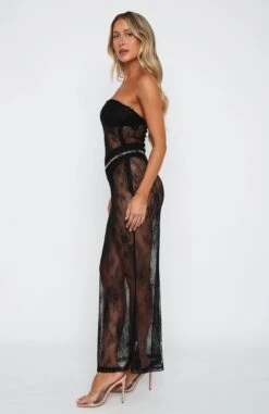 Someone Else Lace Strapless Maxi Dress Black 8 Someone Else Lace Strapless Maxi Dress Black -Dresses Sales 14.4.2316477