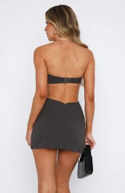 Talk Back Mini Dress Charcoal -Dresses Sales 15.06.2333089