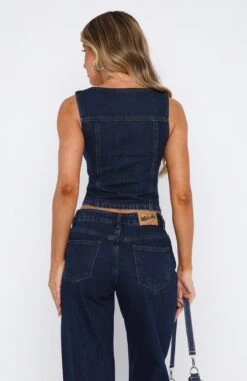 Move With Me Denim Vest Dark Blue Wash 9 Move With Me Denim Vest Dark Blue Wash -Dresses Sales 15.06.2333666