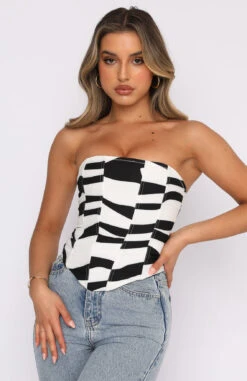 Count Me In Bustier Zebra Print -Dresses Sales 15.10.21 1161