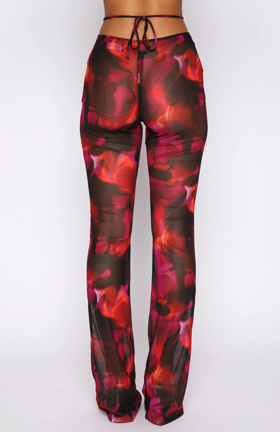 Rhythm Of The Night Pants Pink Flame Print 6 Rhythm Of The Night Pants Pink Flame Print - Image 4