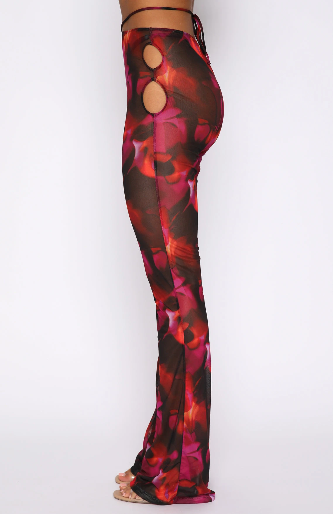 Rhythm Of The Night Pants Pink Flame Print 5 Rhythm Of The Night Pants Pink Flame Print - Image 3