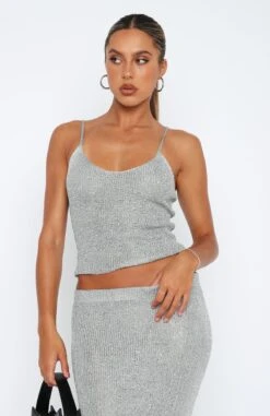 Love Galore Sequin Knit Top Grey -Dresses Sales 2.3.2311690