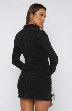 No Replacing You Long Sleeve Mini Dress Vintage Black -Dresses Sales 20.07.23 242213