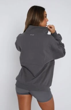 Chloe Zip Front Sweater Smoke -Dresses Sales 20.07.2340392