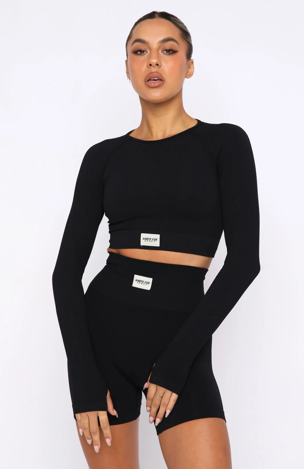 In Control Long Sleeve Seamless Crop Black 4 In Control Long Sleeve Seamless Crop Black - Image 2