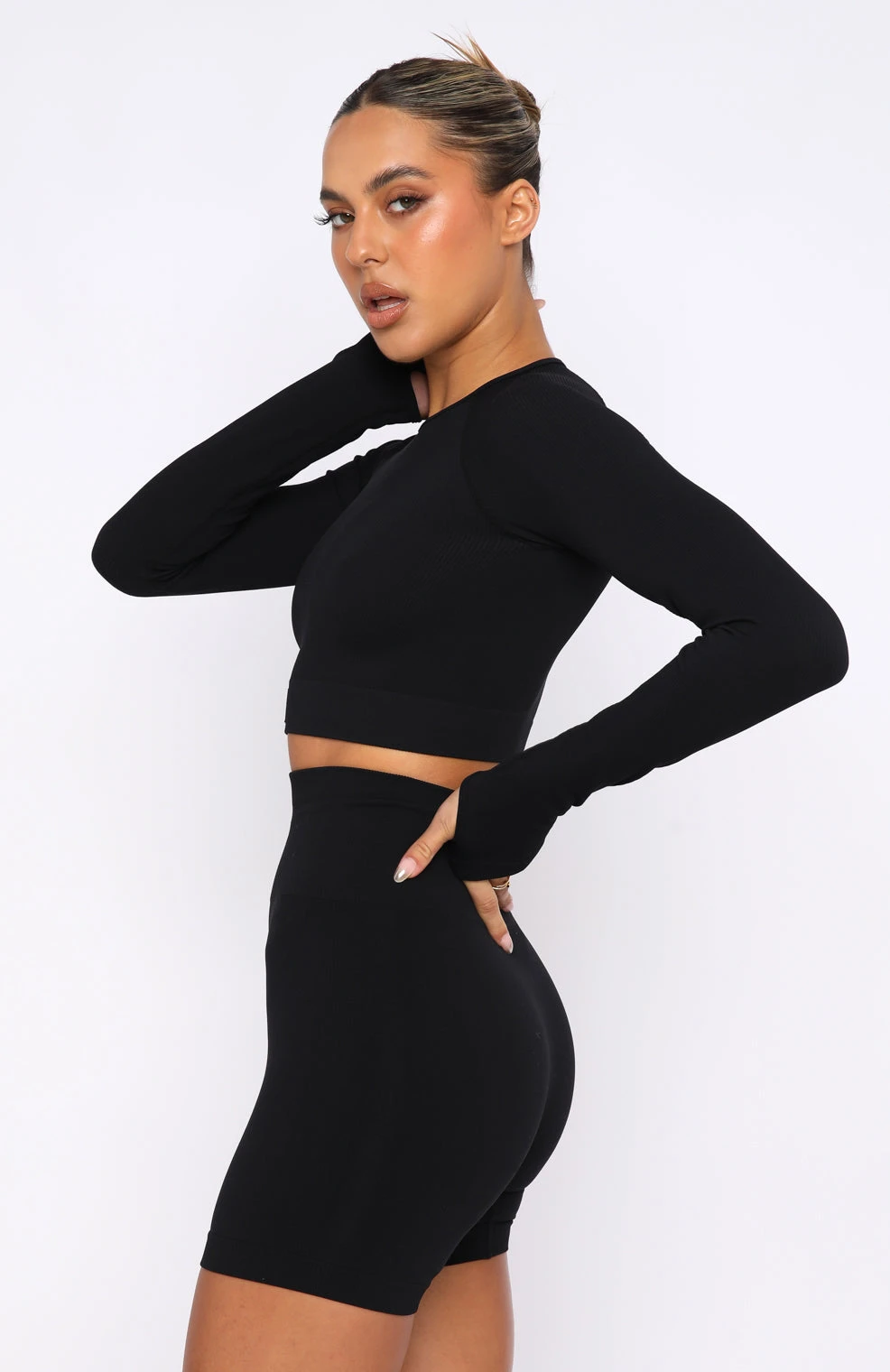 In Control Long Sleeve Seamless Crop Black 5 In Control Long Sleeve Seamless Crop Black - Image 3