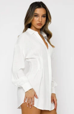 Feels Like A Holiday Shirt Dress White 13 Feels Like A Holiday Shirt Dress White -Dresses Sales 28.07.21 1184