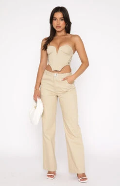 Change My Mind Bustier Oatmeal -Dresses Sales 30.06.22 1276