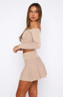 Emotional Long Sleeve Knitted Crop Oatmeal -Dresses Sales 30.06.2336160