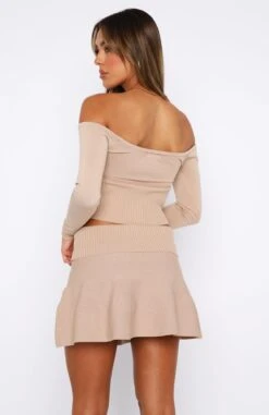 Emotional Long Sleeve Knitted Crop Oatmeal -Dresses Sales 30.06.2336163