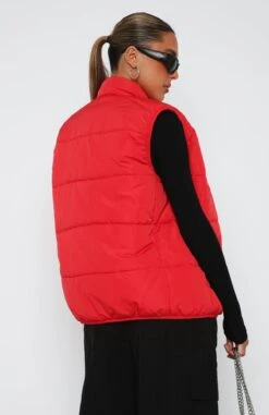 Outside The Lines Puffer Vest Red -Dresses Sales 30.3.2314731