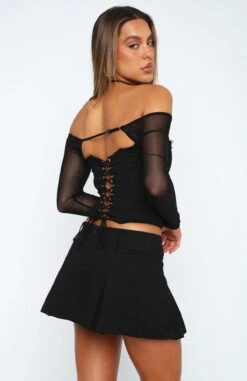 He's Blocked Long Sleeved Bustier Black -Dresses Sales 31.05.2322492