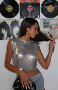 Make My Own Way Glomesh Top Silver