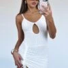 Just Say It Mini Dress Off White