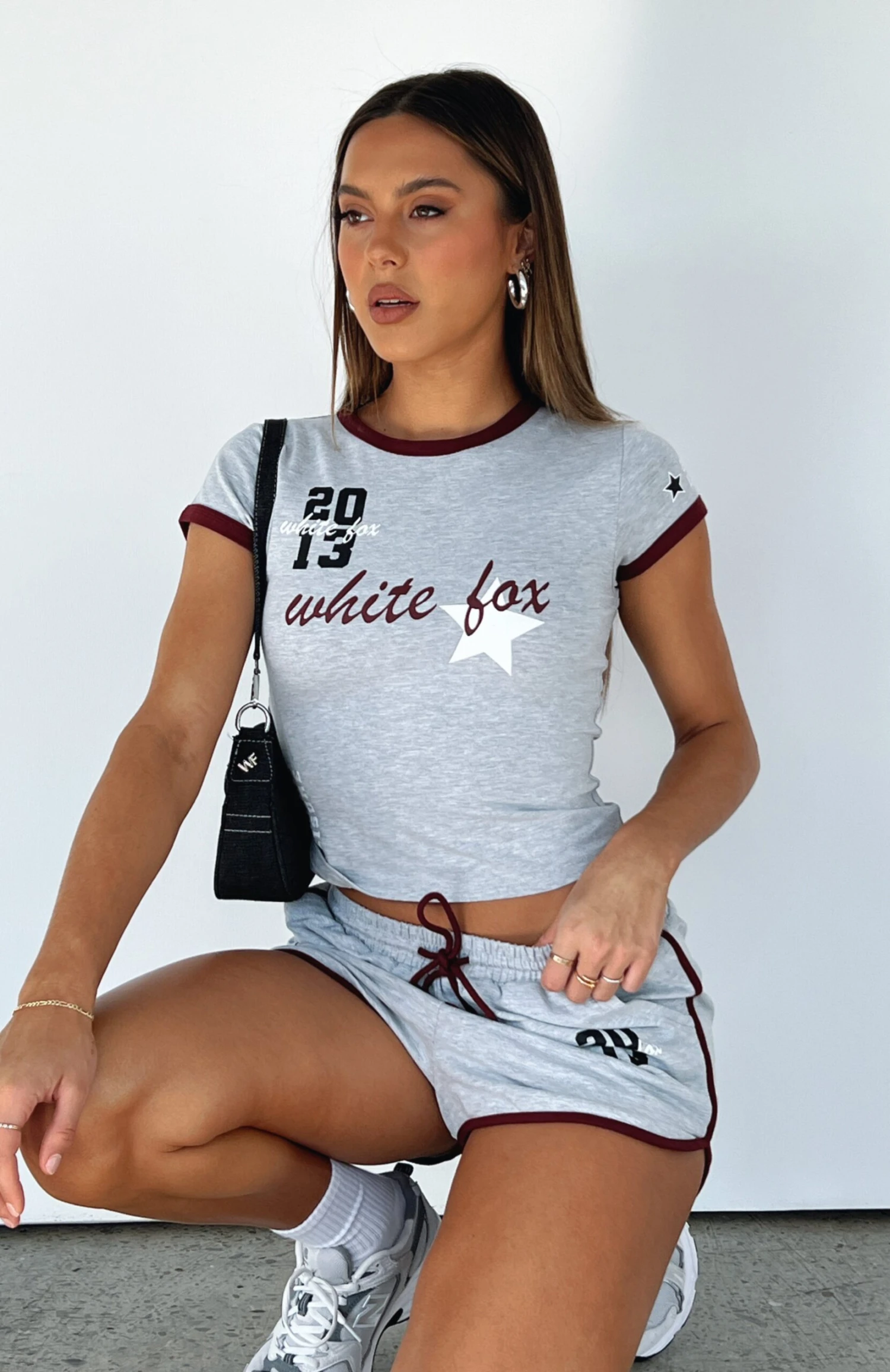 All Star Season Baby Tee Grey Marle