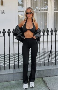 Walk With Me Flare Leggings Black -Dresses Sales BEST CANDIDATE CROP WALK WITH ME LEGGINGS 16.05.23 12