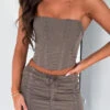 Between The Lines Bustier Taupe -Dresses Sales COME ALIVE MINI BETWEEN THE LINES 09.05.23 14