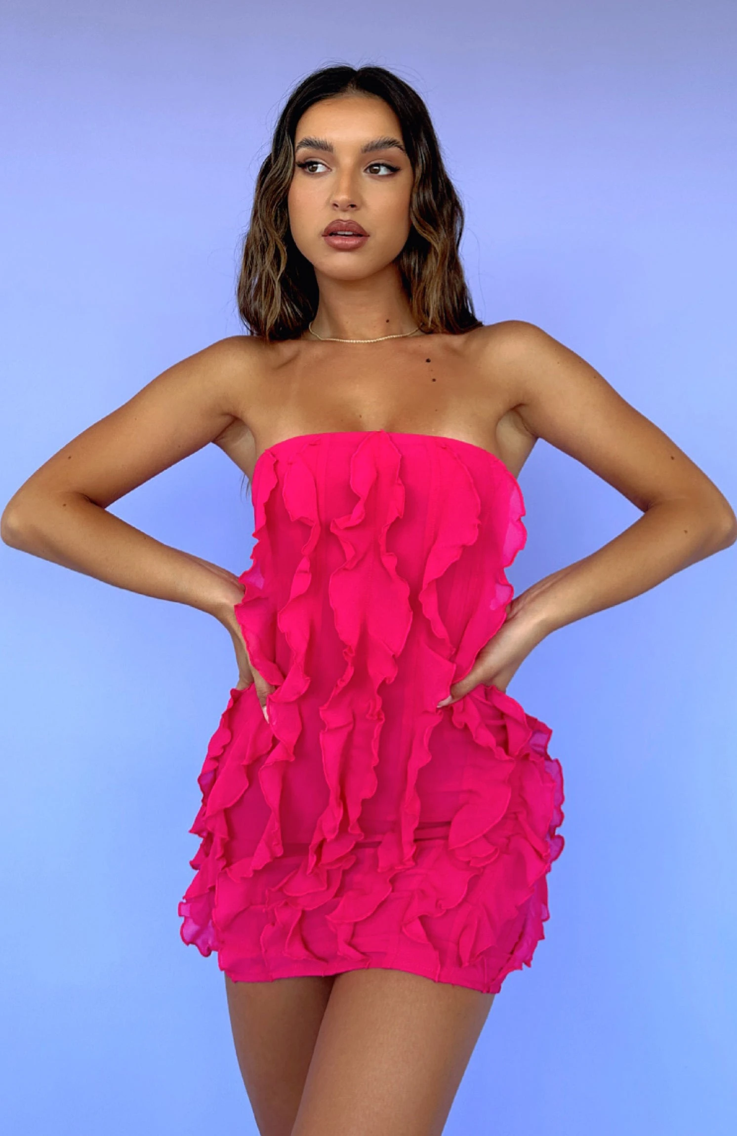 Eternal Flame Mini Dress Hot Pink 8 Eternal Flame Mini Dress Hot Pink - Image 6