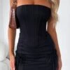Fallen Angel Mini Dress Black