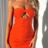 Switch Over Strapless Mini Dress Fiery Orange -Dresses Sales IMG 3165