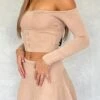 Emotional Long Sleeve Knitted Crop Oatmeal -Dresses Sales IMG 4756