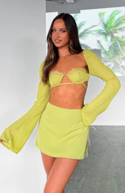 Level Up Long Sleeve Crop Matcha -Dresses Sales IMG 4805