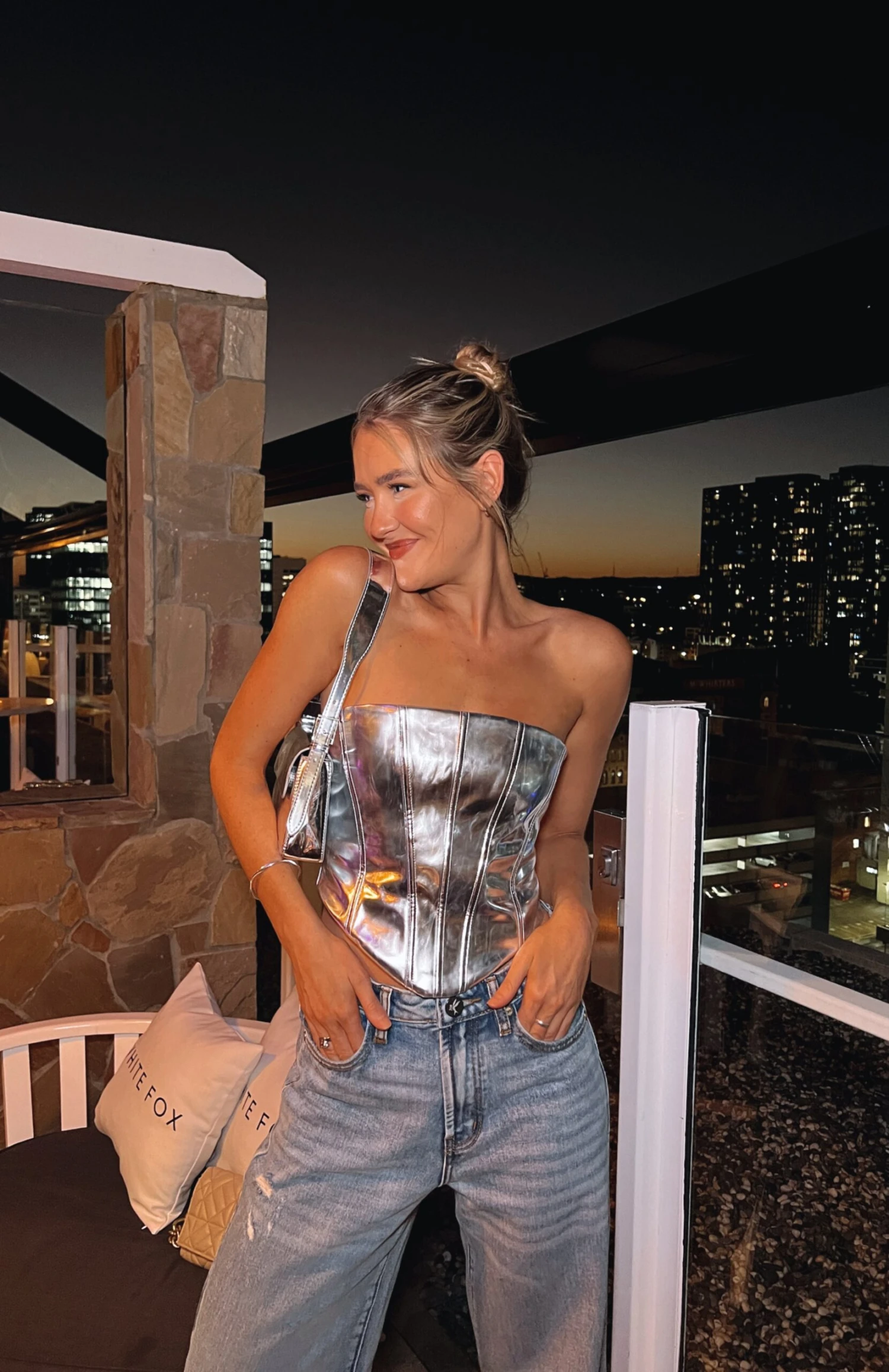 Light Years Strapless Bustier Silver 3 Light Years Strapless Bustier Silver