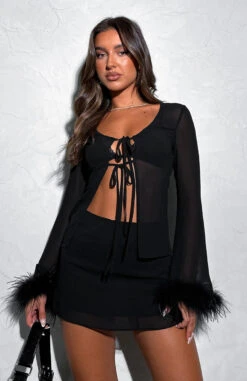 Spice It Up Long Sleeve Top Black