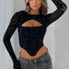 Can't Relate Long Sleeve Bustier Burnout -Dresses Sales IMG 9211