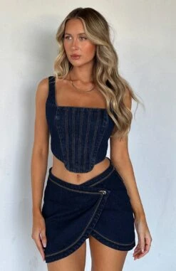 Present Yourself Denim Bustier Indigo Wash 11 Present Yourself Denim Bustier Indigo Wash -Dresses Sales IMG 9327