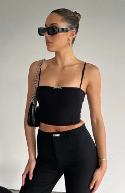 Make Me Wonder Crop Black -Dresses Sales IMG 9422