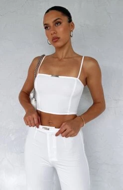 Make Me Wonder Crop White -Dresses Sales IMG 9426