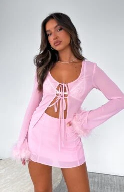 Spice It Up Long Sleeve Top Pink -Dresses Sales INSIDE LOOK SKIRT SPICE IT UP TOP 14.02.23 021