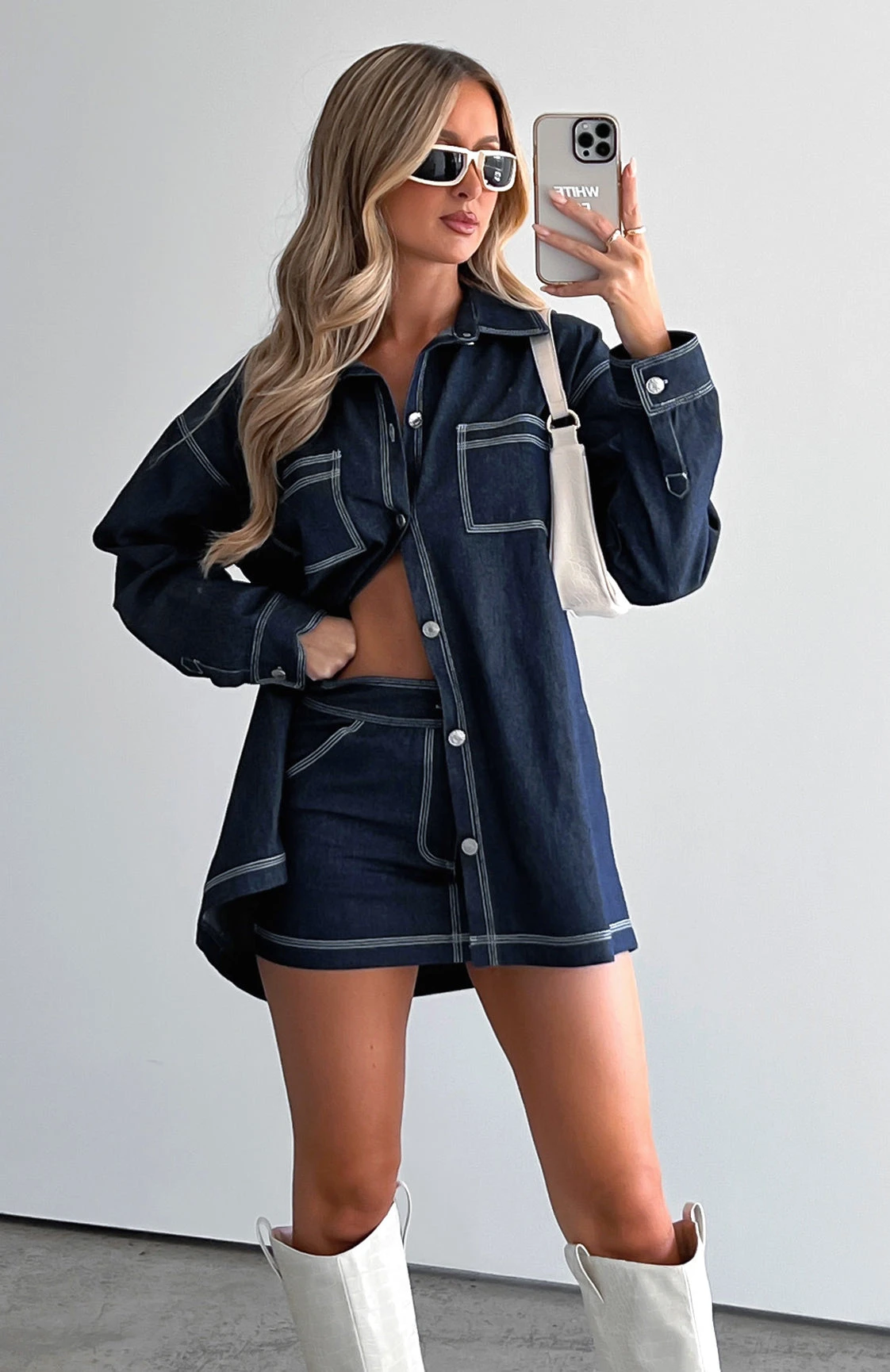 Knew You Were Trouble Shirt Indigo 9 Knew You Were Trouble Shirt Indigo - Image 7