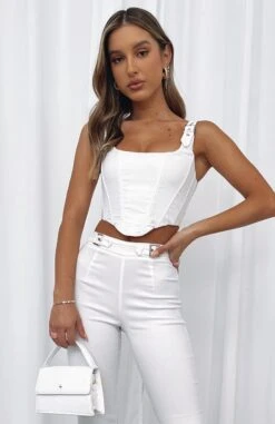 Keep Me Close Bustier White -Dresses Sales KEEP ME CLOSER BUSTIER SATISFY ME PANTS 080621 09