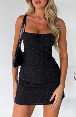 Lose Control Mini Dress Black Chilli Print -Dresses Sales LOOSE CONTROL MINI DRESS 19.04.23 02