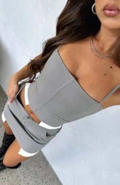 Mess It Up Bustier Grey