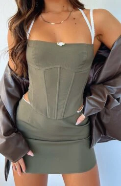 Miss California Bustier Olive