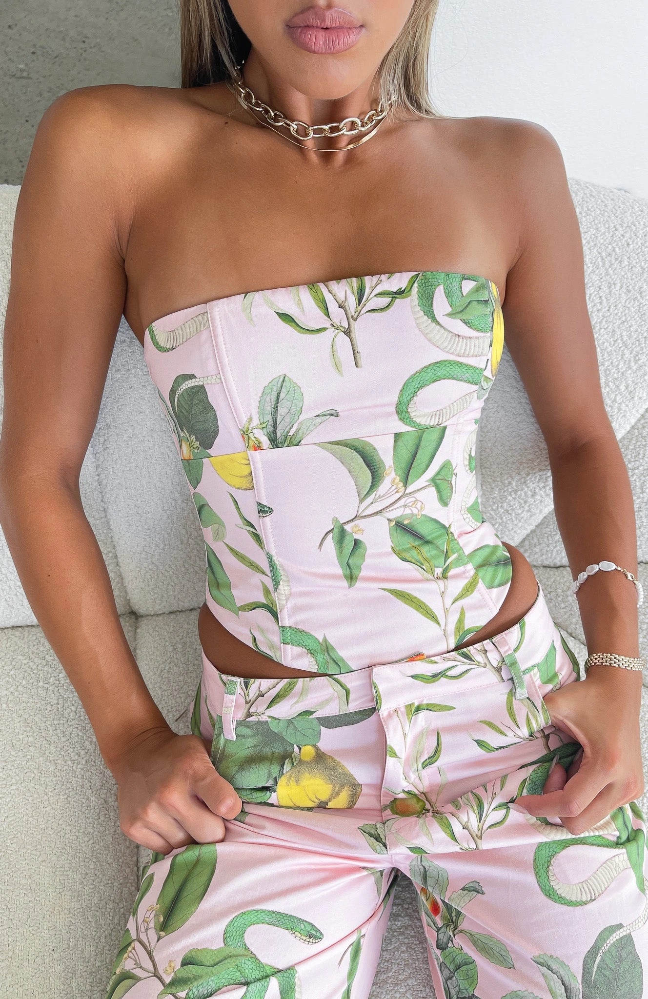 No Drama Bustier Pink Serpent 7 No Drama Bustier Pink Serpent - Image 5