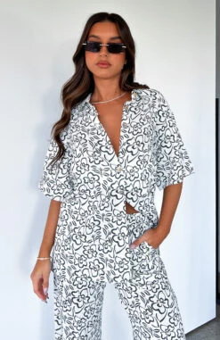 One More Chance Shirt Green Spring Floral