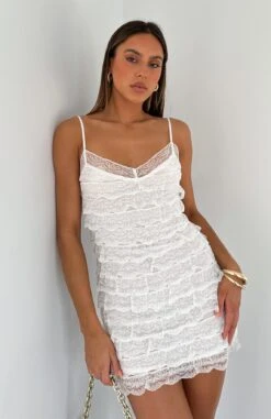 Sugar And Spice Lace Mini Dress White